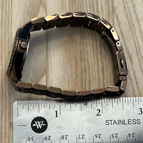 Fossil Ladies Watch Crystal Embellishments Bronze Copper Dial and Bracelet - Picture 11 of 11